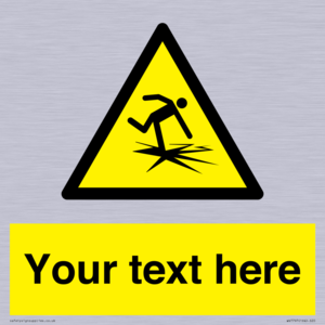 Custom warning thin ice